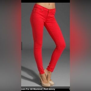 Seven for all mankind, Red skinny jeans, size 27